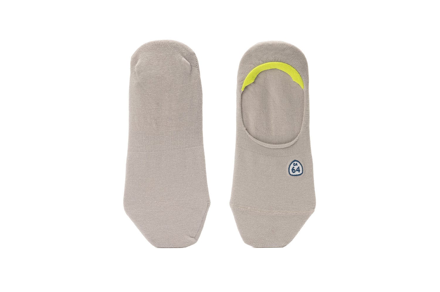 Womens Hideaways No Show Socks 2 Pack - Grey and Pink - Image 3