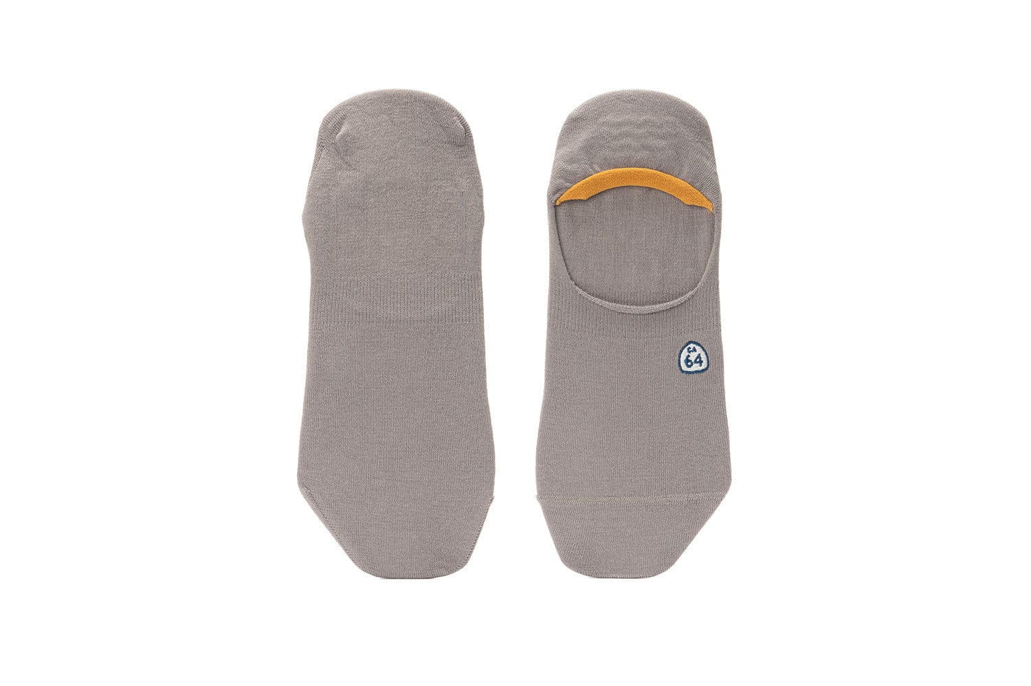 Mens Hideaways No Show Socks 2 Pack - Grey and Sand - Image 3