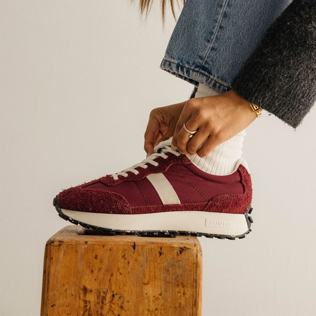 Womens - Acorn Trainer - Bordeaux - Image 9