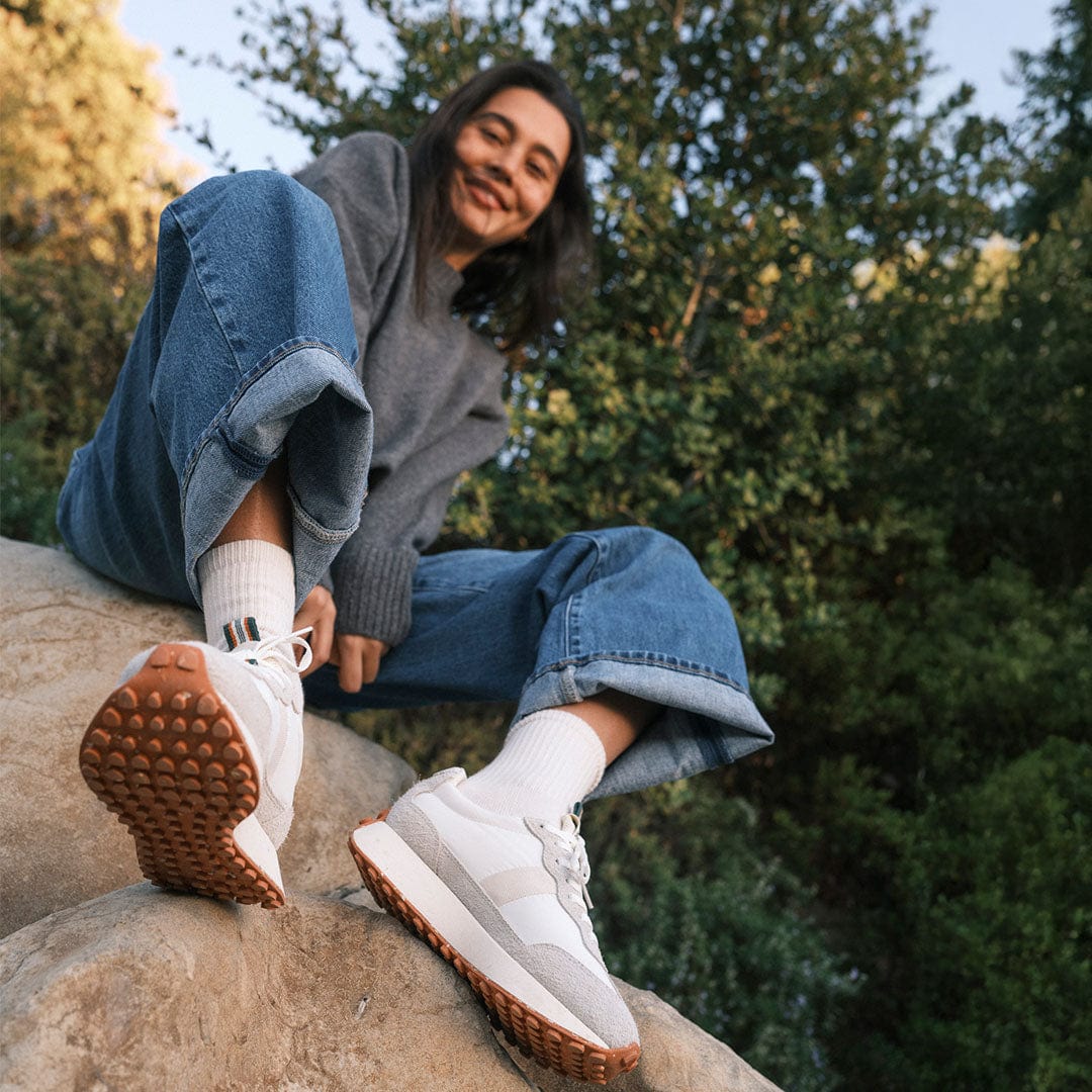 Womens - Acorn Trainer - White Clay - Image 6