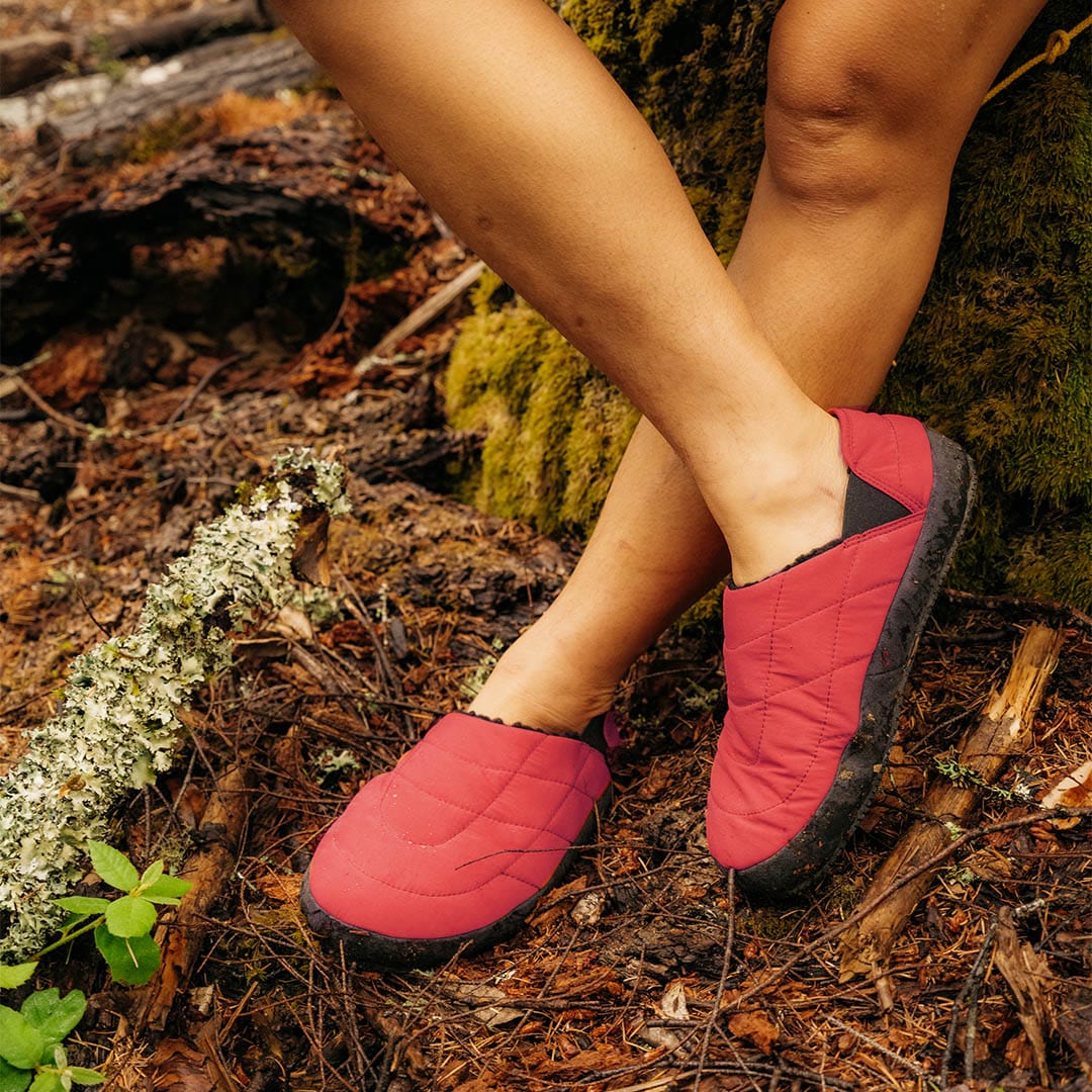 Womens - Après Puff Slip On - Redwood - Image 7