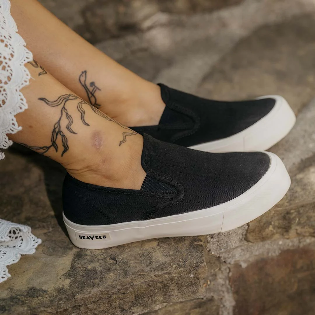 Womens - Baja Slip On Platform - Black - Image 8