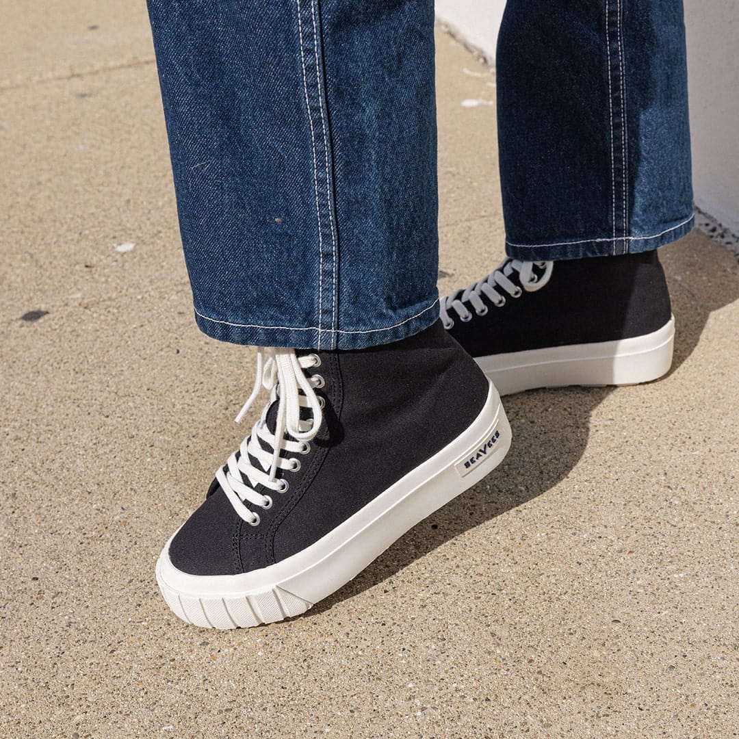 Womens - La Brea Lug High Top Platform - Black - Image 9