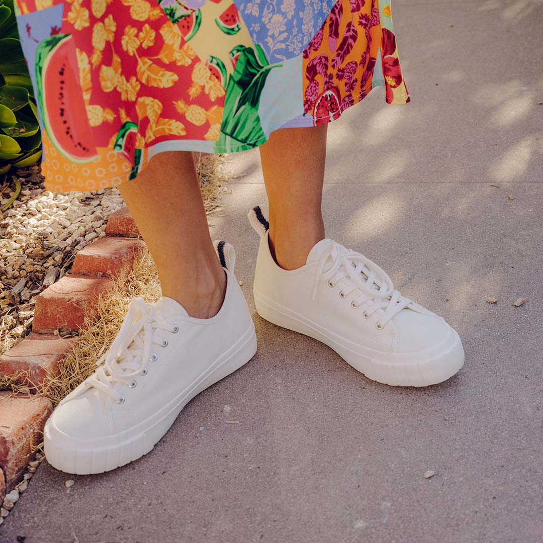 Womens - Melrose Lug Platform - White - Image 6